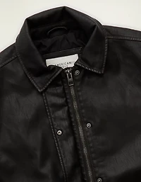 AE Vegan Leather Bomber Jacket
