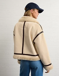 AE Cropped Corduroy Bomber Jacket