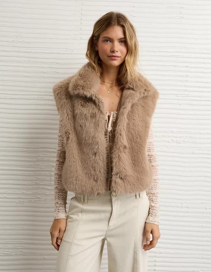 AE Faux Fur Vest