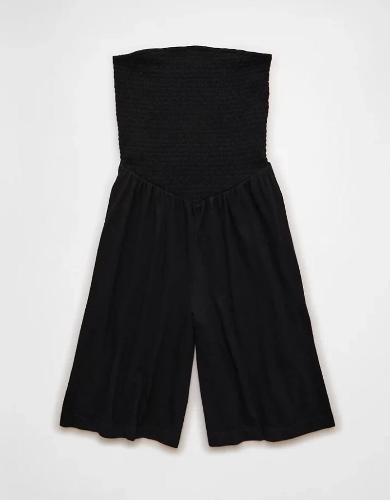 AE Strapless Smocked V-Waist Romper