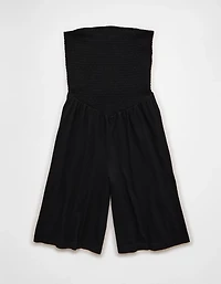 AE Strapless Smocked V-Waist Romper