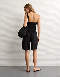 AE Strapless Smocked V-Waist Romper