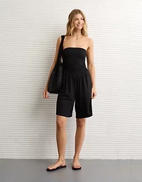 AE Strapless Smocked V-Waist Romper
