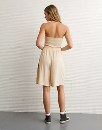 Barboteuse sans bretelles à taille en V smocks AE