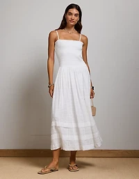 Peignoir long à smocks AE77