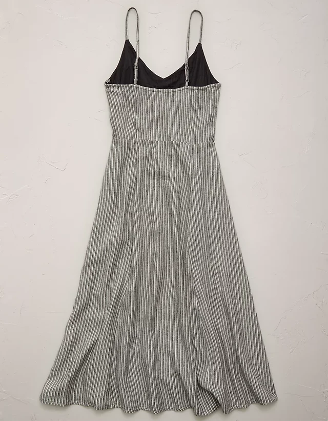 atalia linen denim slip dress Atalia Slip Dress - Black