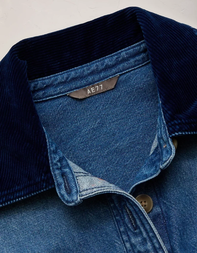 AE77 Premium Denim Shirt Dress
