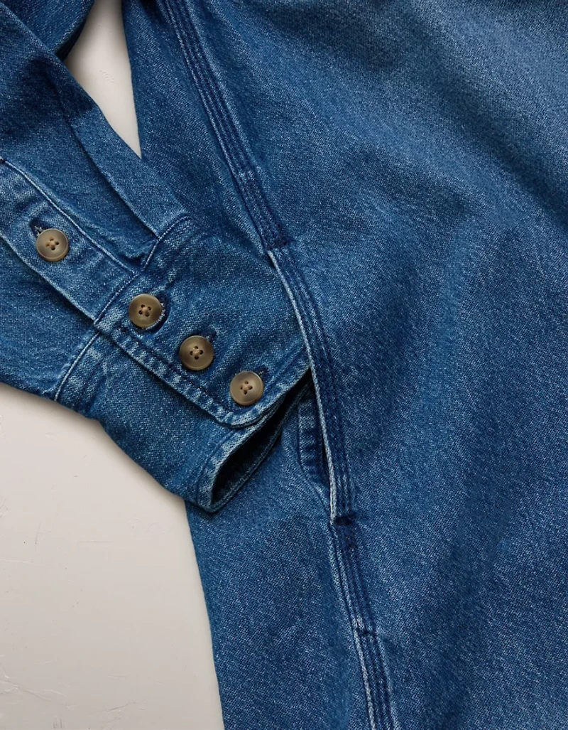 AE77 Premium Denim Shirt Dress