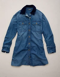 AE77 Premium Denim Shirt Dress