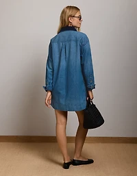 AE77 Premium Denim Shirt Dress