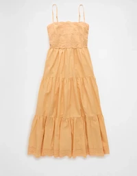 AE Scalloped Tiered Midi Dress