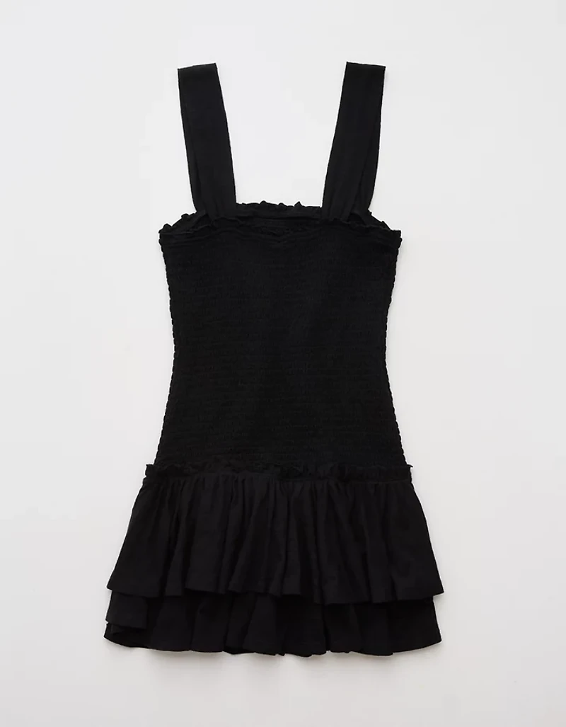 AE Sunchaser Knit Smocked Drop Waist Mini Dress