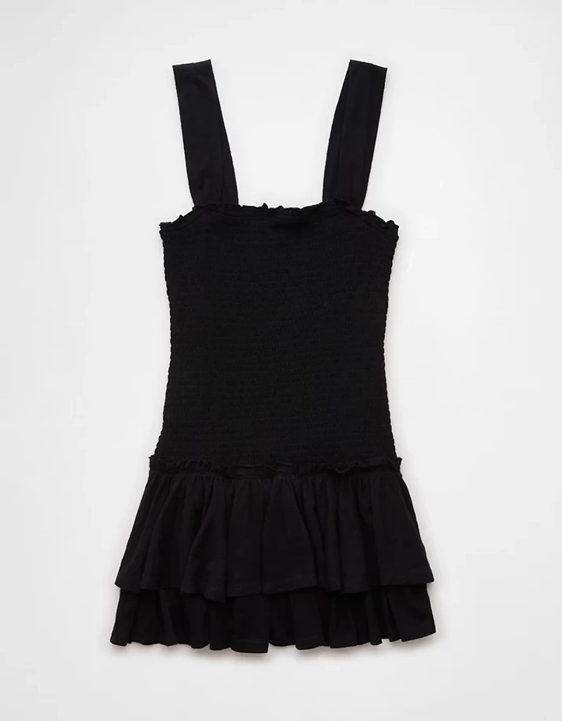 AE Sunchaser Knit Smocked Drop Waist Mini Dress