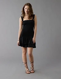 AE Sunchaser Knit Smocked Drop Waist Mini Dress