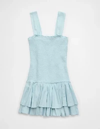 AE Sunchaser Knit Smocked Drop Waist Mini Dress