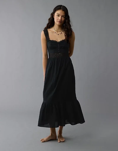 AE Catie Corset Crochet Midi Dress