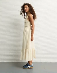 AE Catie Corset Crochet Midi Dress