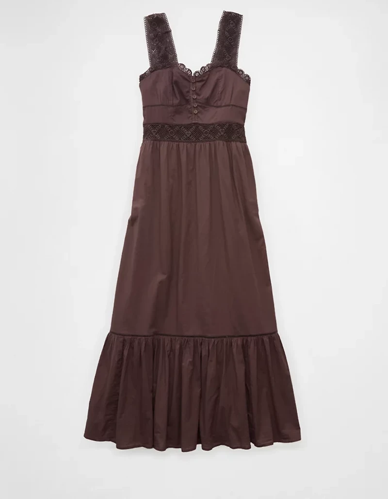 AE Catie Corset Crochet Midi Dress