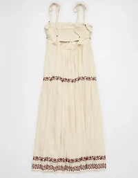 AE Empire Waist Embroidered Midi Dress