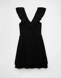 AE Sunchaser Knit Ruffle Mini Dress
