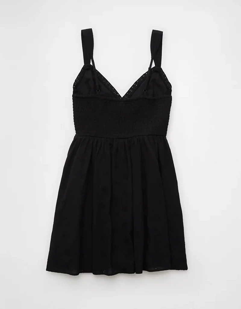 AE V-Neck Eyelet Mini Dress