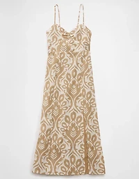 AE Catie Corset Printed Column Midi Dress