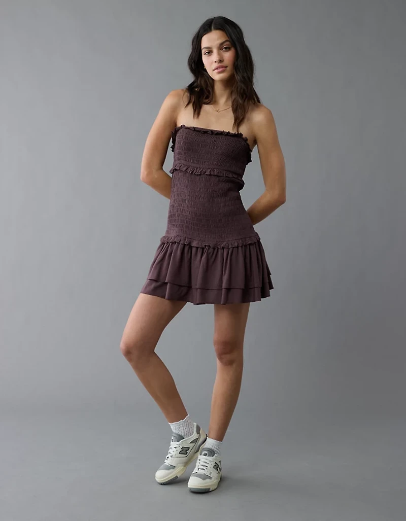 AE Smocked Ruffle Mini Dress