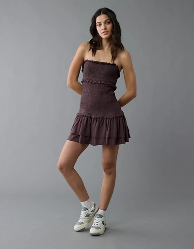 AE Smocked Ruffle Mini Dress