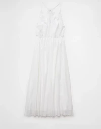 AE V-Neck Embroidered Midi Dress