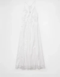 AE V-Neck Embroidered Midi Dress