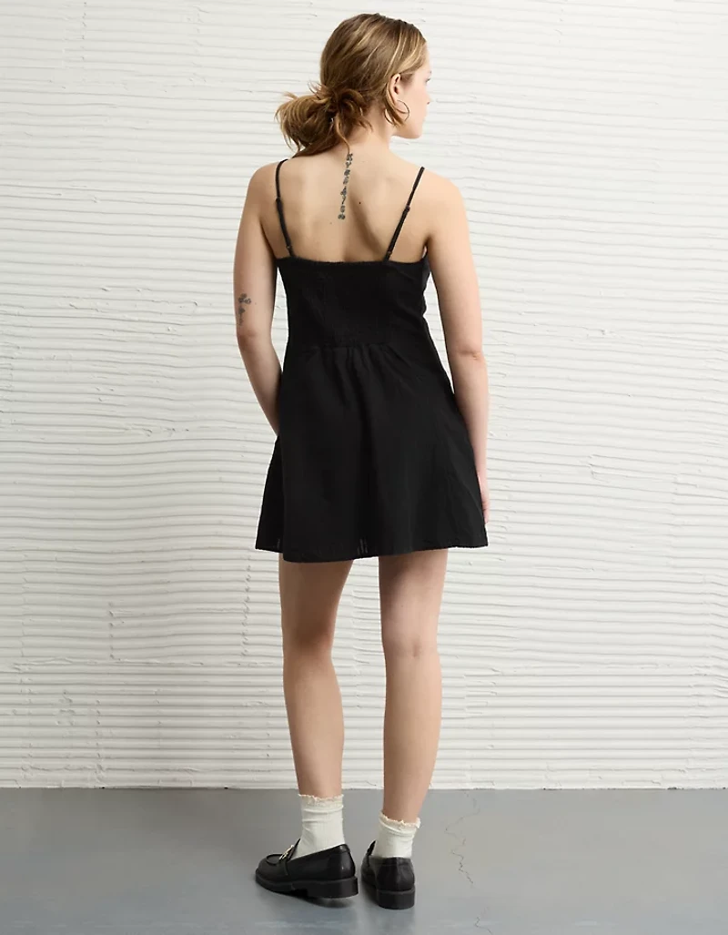 AE Sweetheart Button-Up Mini Dress