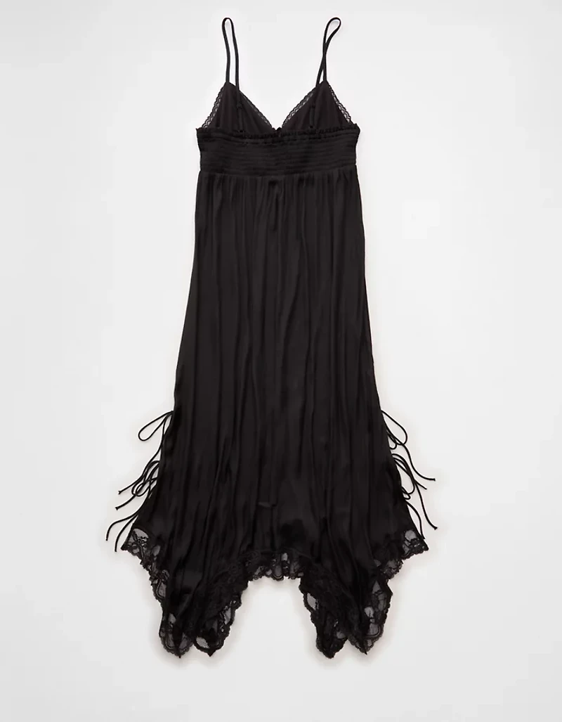 AE Handkerchief Hem Tie Side Midi Slip Dress