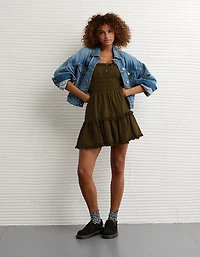 AE Puff Sleeve Smocked Tiered Mini Dress