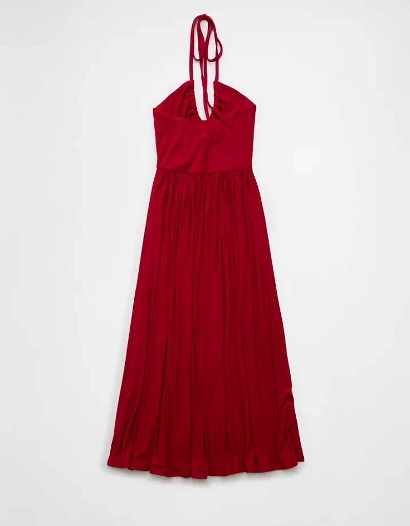 Robe mi-longue bain-de-soleil avec ouverture en trou de serrure Doux et sexy AE