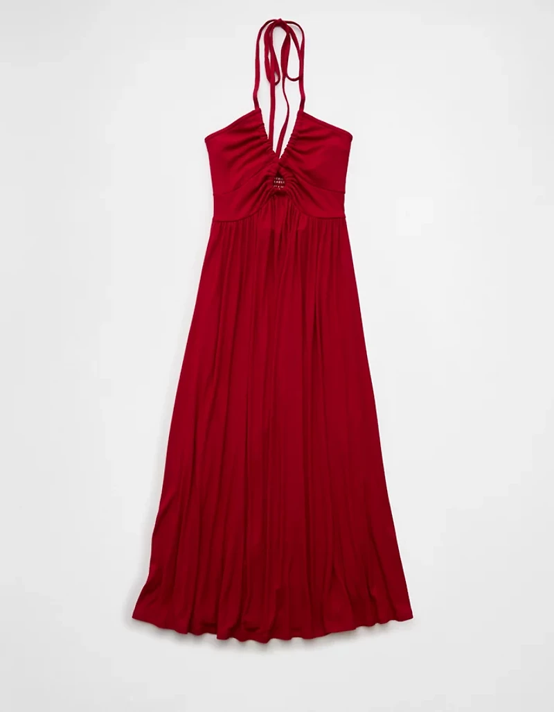 Robe mi-longue bain-de-soleil avec ouverture en trou de serrure Doux et sexy AE