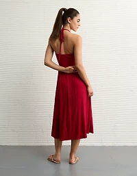 Robe mi-longue bain-de-soleil avec ouverture en trou de serrure Doux et sexy AE