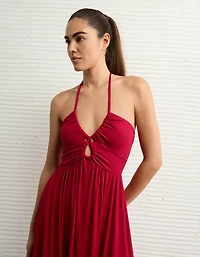 Robe mi-longue bain-de-soleil avec ouverture en trou de serrure Doux et sexy AE