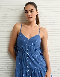 AE V-Neck Side Tie Midi Dress