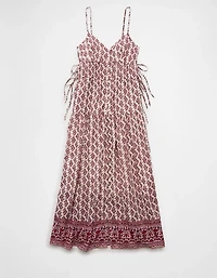 AE V-Neck Side Tie Midi Dress