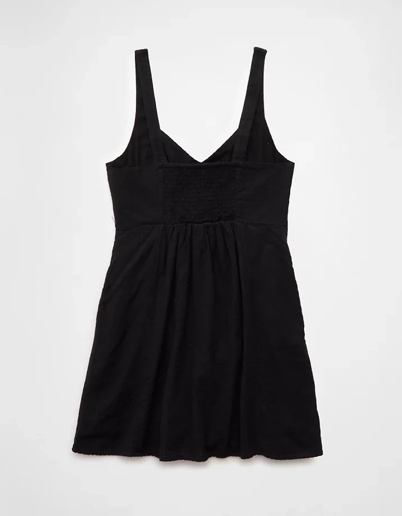 AE Linen-Blend Cut-Out Mini Dress