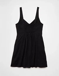 AE Linen-Blend Cut-Out Mini Dress