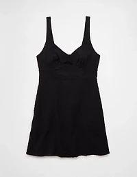 AE Linen-Blend Cut-Out Mini Dress