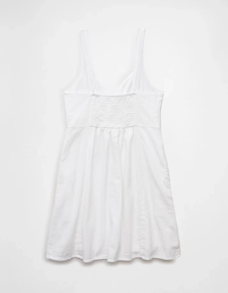 AE Linen-Blend Cut-Out Mini Dress