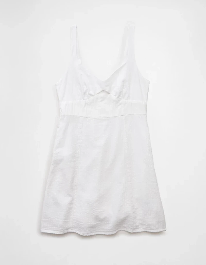 AE Linen-Blend Cut-Out Mini Dress