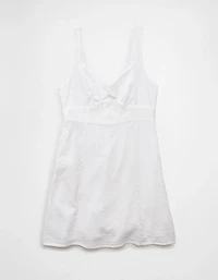 AE Linen-Blend Cut-Out Mini Dress