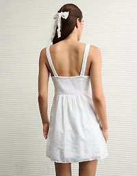 AE Linen-Blend Cut-Out Mini Dress