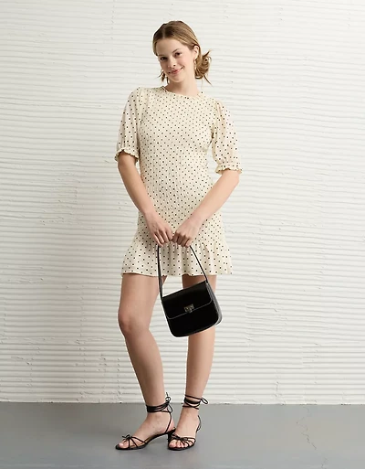 AE Puff Sleeve Smocked Mini Dress