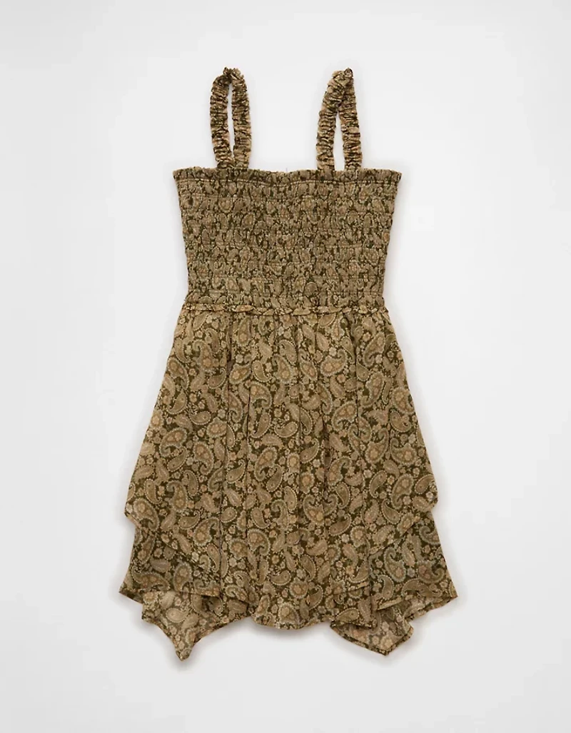 Minirobe à fleurs et volants avec ourlet en pointes AE