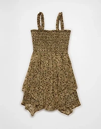 Minirobe à fleurs et volants avec ourlet en pointes AE