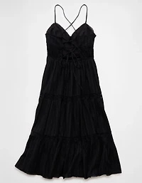 AE V-Neck Lace Tiered Maxi Dress